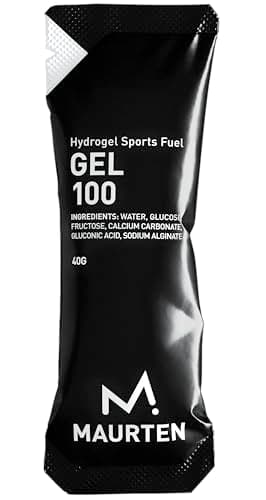 MAURTEN Gel 100 Energy Gel - 12-Pack of 40g - 25g Carbohydrates per Serving - Stomach-Friendly Patented hydrogel Technology for Cycling and Running - Natural & Free of Color or preservatives