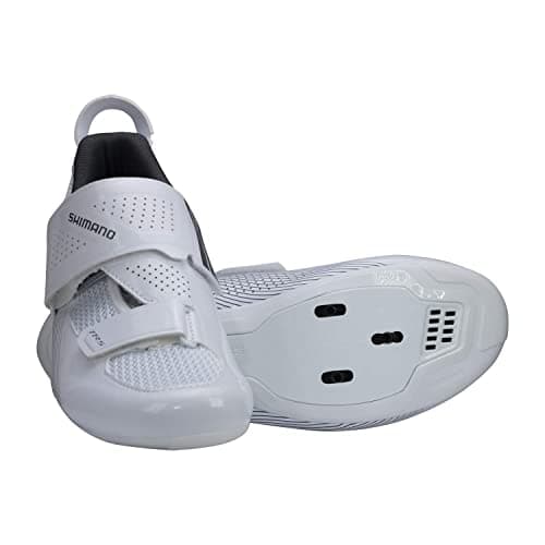 SHIMANO SH-TR501 Men's Specialist Short Course Triathlon Shoe, White, 7.5-8 Men (EU 41)