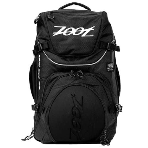 Zoot Ultra Tri Bag, Triathlon Transition Backpack with Wet Storage for Men & Women Athletes, Race Day, Travel & Train, Black