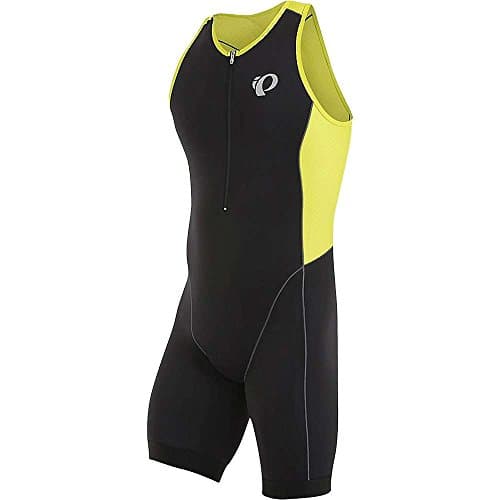 PEARL IZUMI Men's Elite Pursuit Tri Suit, Black/Lime Punch, Small