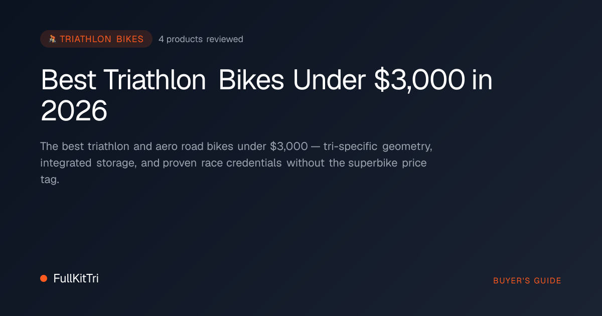 Best Triathlon Bikes Under $3,000 in 2026 · FullKitTri